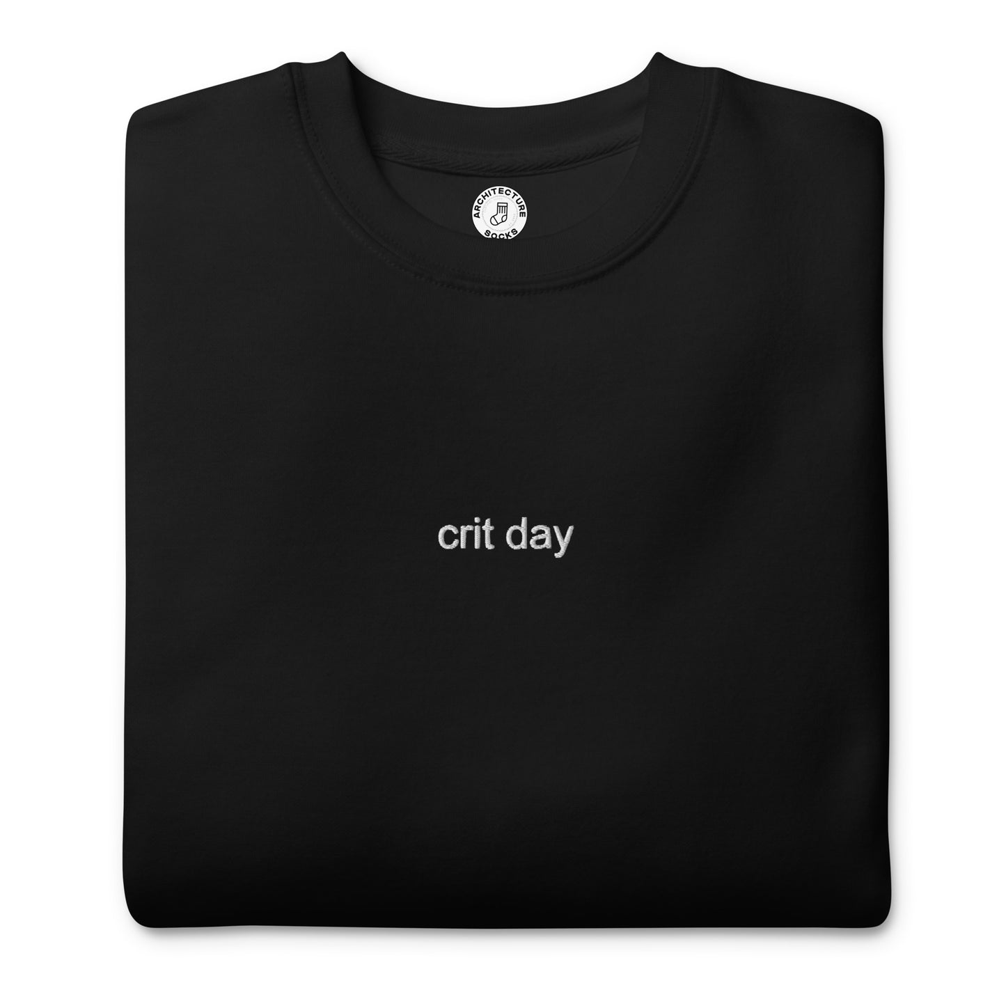 minimalist embroidered sweatshirt