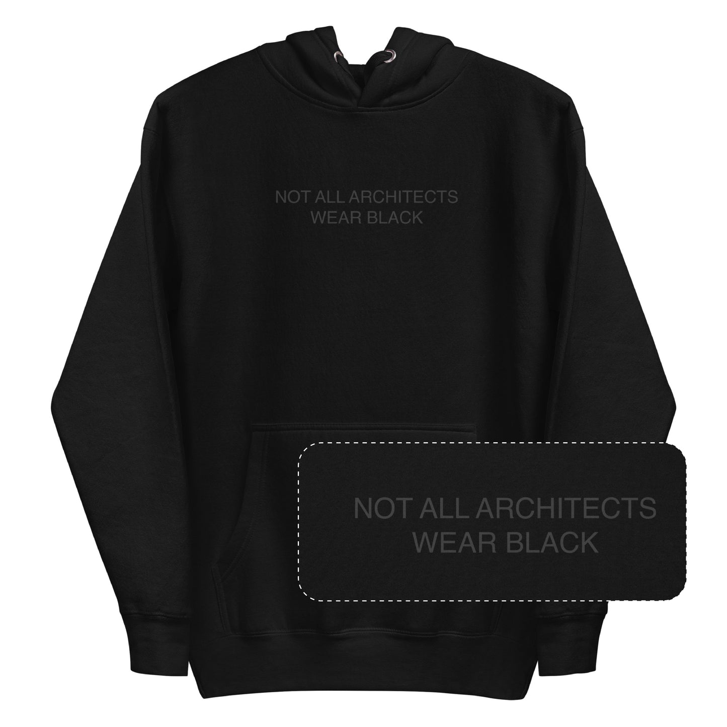 NOT ALL ARCHITECTS - Hoodie (Black on Black)